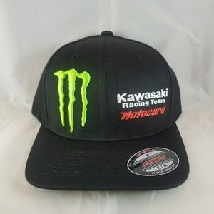 Monster Kawasaki Racing Team flexfit hat S/M